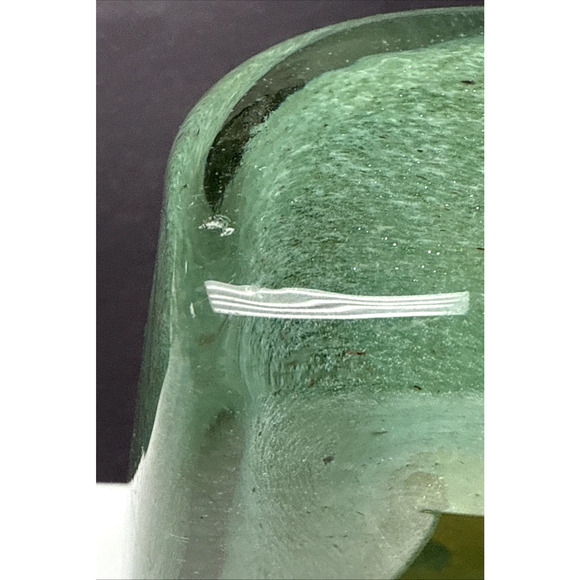 MCM Barovier Toso Eugenio or Aborigeni Art Glass Square Bowl Ashtray Gold Jade - Picture 16 of 16